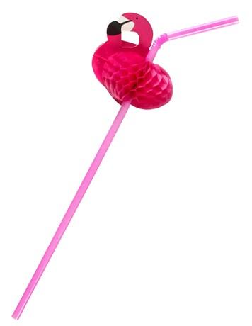 PAILLE FLEXIBLE PLASTIQUE FLAMANT ROSE SOLIA