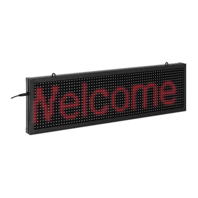 PANNEAU PUBLICITAIRE LED - 64 X 16 LED ROUGE - 67 X 19 CM - PROGRAMMABLE VIA IOS/ANDROID 14_0004955_0