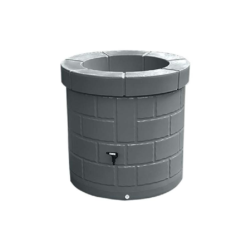 PLAST'UP ROTOMOULAGE Puits récupérateur d'eau de pluie 340l - GRIS - gris 0669014881557_0