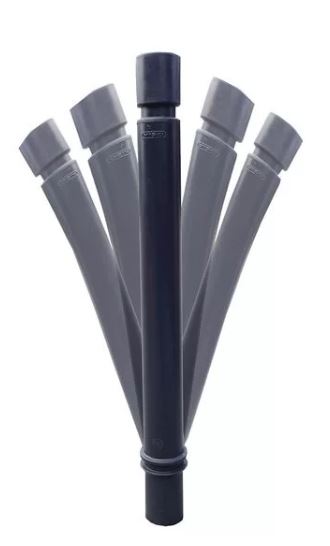 Potelet à mémoire de forme à gorge - Hauteur 600 mm - Tête cylindrique - À sceller dans le béton_0