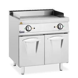 Royal Catering - Royal Catering Plancha électrique double 10,8 kW rainurée avec armoire intégrée - Plancha grill Plancha professionnelle Plancha e_0
