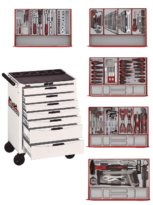 Servante blanche mini master set 7 tiroirs Teng Tools TCMM259NW_0