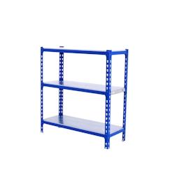 SimonRack Etagère métallique sans vis Simonclick 3 plateaux de 180 kgs par plateau couleur BLEU/GALVA 900x900x400 mm (haut x largeur x profondeur) -_0