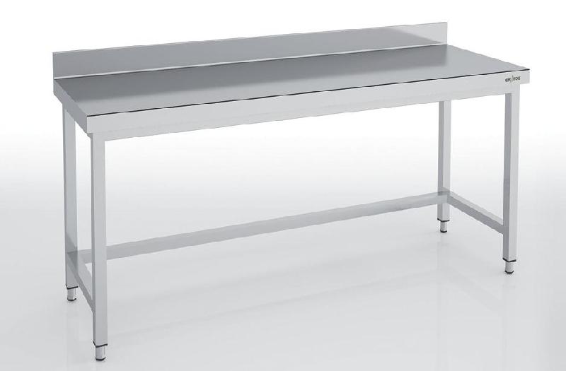 Table adossée en inox 600x600x850 avec renfort - MMSD60-60_0