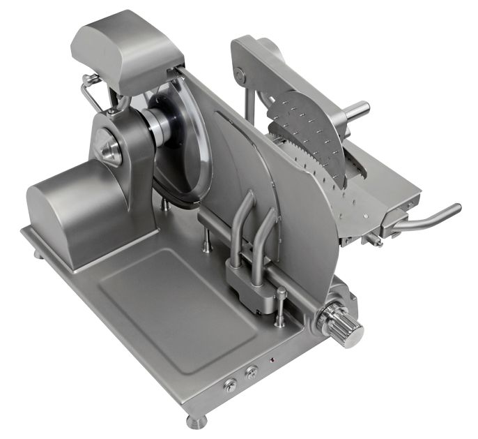 Trancheuse à viande professionnelle - inox 18/10 - 370 watts - pour gros jambon et charcuterie_0