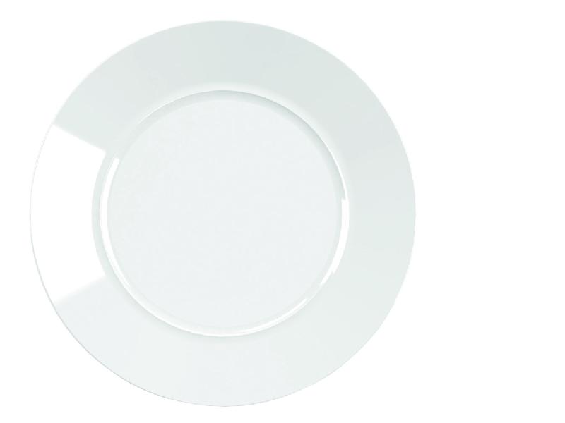 ASSIETTE PLATE ROND BLANC PORCELAINE Ø 31 CM STYLE ARIANE