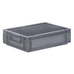 Bac gerbable recyclé Europe 400x300x114mm - Polypropylène gris - 10L - Ergonomique et emboîtable - Référence BPE003_0