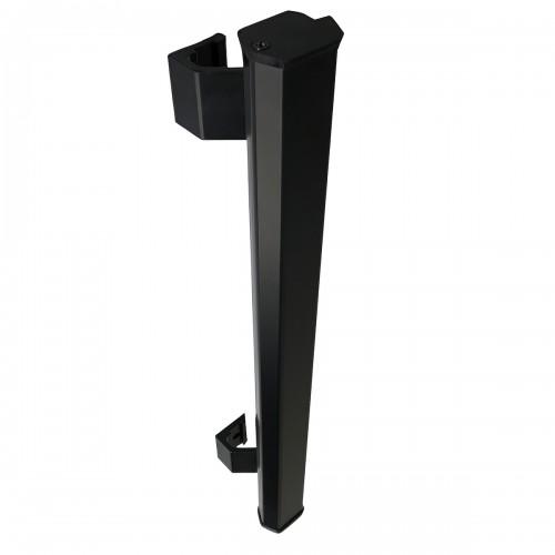 BÂTON MARÉCHAL PHARE EN ALUMINIUM LAQUÉ NOIR MAT 9005 - ADAPTABLE - LONGUEUR 1000 MM ATRIUS