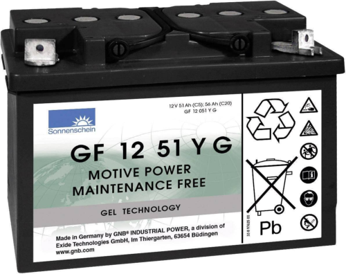 Batterie Gel GF 12 051 Y G1 Sonnenschein / 12V 51Ah_0