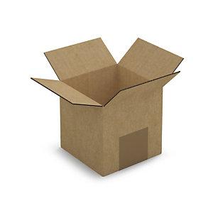 CAISSE CARTON BRUNE SIMPLE CANNELURE RAJA 10X10X10 CM