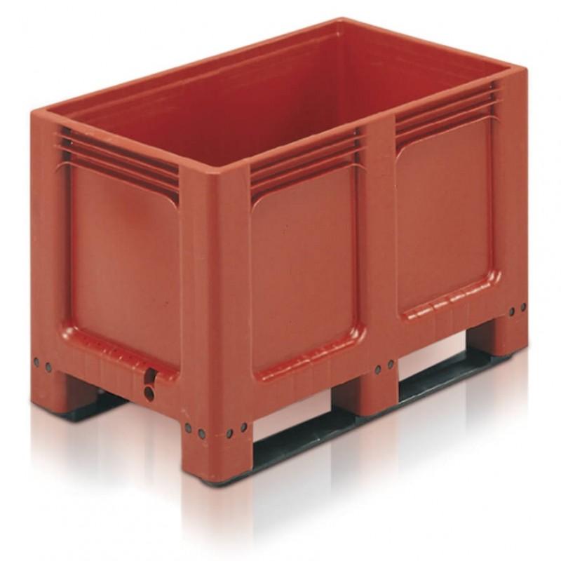 Caisse-palette plastique Allibert Geobox 27250 - 260 litres - 2 semelles - 1 000 x 600 x 662 mm - Brun-rouge_0