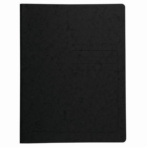 CHEMISES DE CLASSEMENT À RESSORT CARTE LUSTRÉE - A4-NOIR - EXACOMPTA