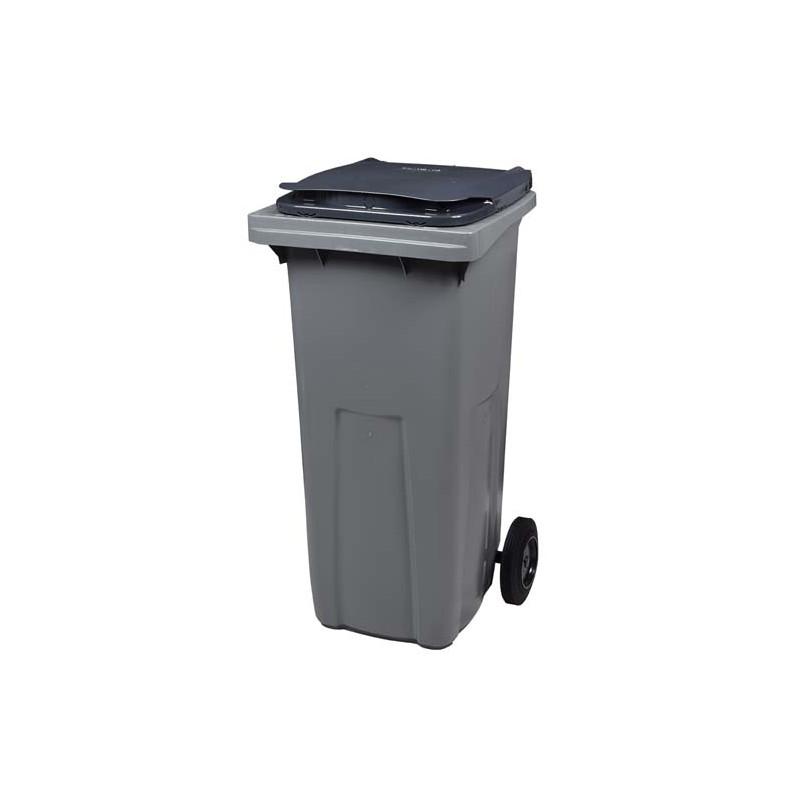 Conteneur poubelle 2 roues sans barre 120L - Hygistore - Conforme EN-840 - Disponible en plusieurs coloris_0