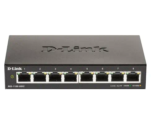 D-Link DGS-1100-08V2 Géré L2 Gigabit Ethernet (10/100/1000) Noir_0