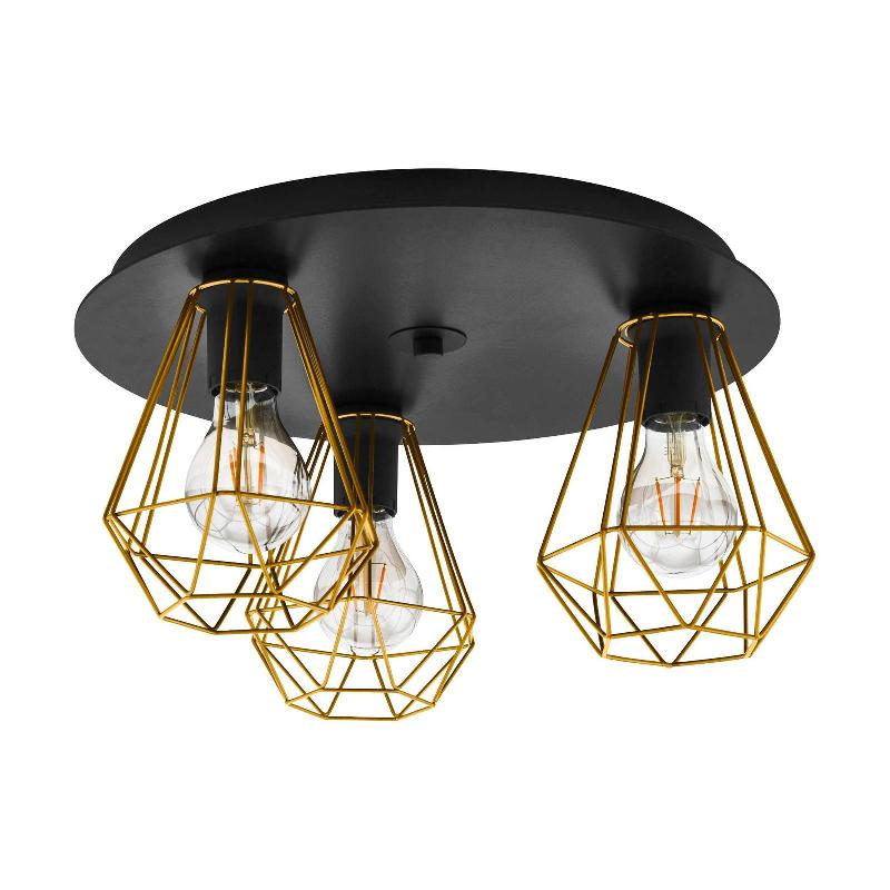 EGLO PLAFONNIER TARBES À 3 LAMPES, ROND