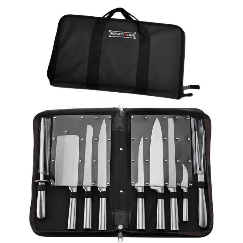Ensemble de couteaux avec sac de transport pliable Royalty Line RLK10HL - argenté 5407004741635_0