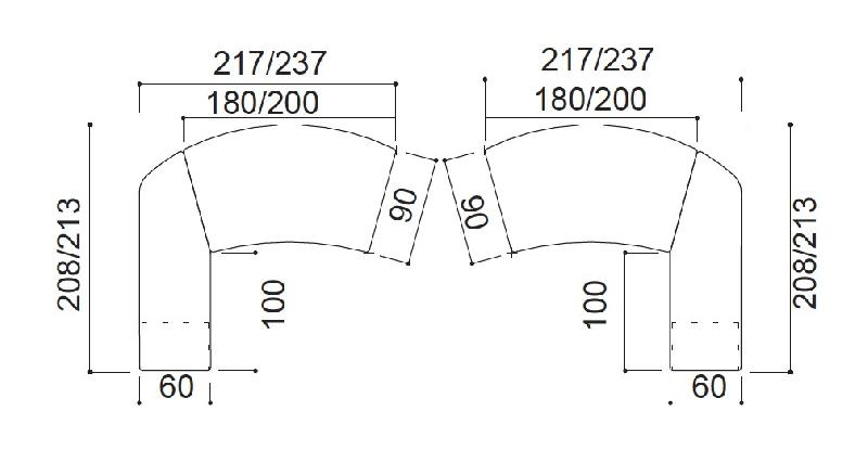 Ensemble de direction X time Next tout en verre - Quadrifoglio. - 217, Droite_0