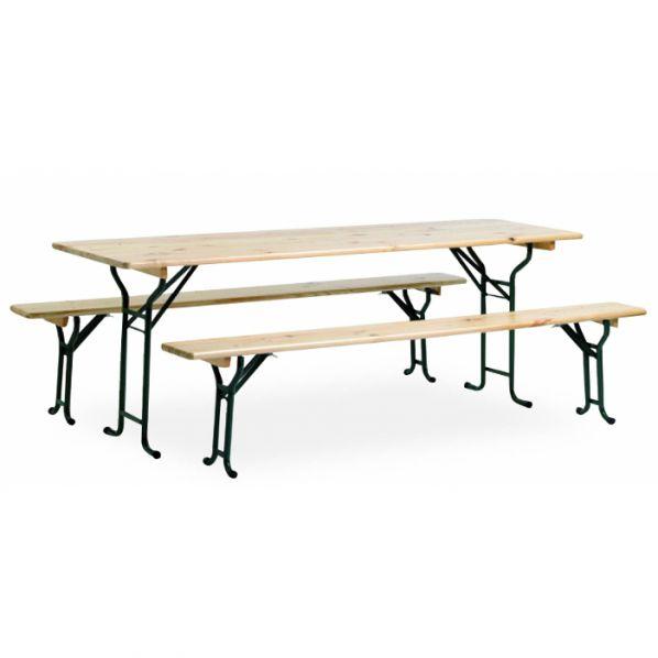 Ensemble table et banc de brasserie - largeur 80 cm - idéal cantines et salles de fêtes - Marque Rolléco_0