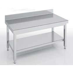 ERATOS Table De Soubassement Adossee Hauteur 600 - Profondeur 700 - Avec Etagere - 900X700X600 - Livree Demontee MMBD70-90 - Acier inoxydable 18/10 MM_0