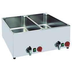 EURAST - Bain marie électrique pour 2 gn 1/1/1 sur table - 650x560x250 mm - 1200 W 230/1V - 53040240 - inox 53040240_0