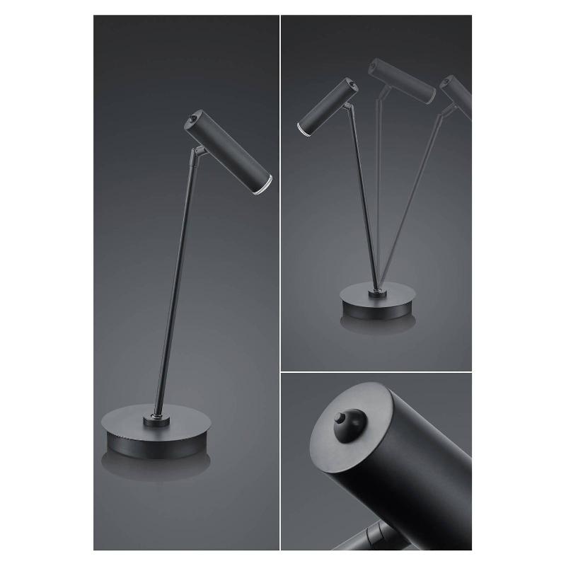 HELL LAMPE DE TABLE LED TOM, DIMMABLE, NOIRE