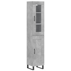 Helloshop26 - Buffet bahut commode armoire meuble de rangement organisateur cuisine salle de séjour salon haut 34,5 x 34 x 180 cm 02_0034321 - 300021_0