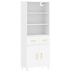 Helloshop26 - Buffet bahut commode armoire meuble de rangement organisateur cuisine salle de séjour salon haut 69,5 x 34 x 180 cm 02_0032600 - 300021_0