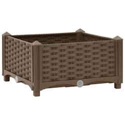 Helloshop26 - Jardinière lit surélevé plantes fleurs jardin 40 x 40 x 23 cm polypropylène marron 02_0000926 - 3000072611538_0