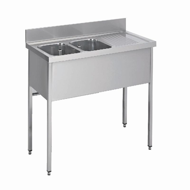 ITALCONCEPT L2G Plonge Inox 304 Demontable, 2 Bacs 850mm x 1600mm x 600 mm - 3616350023421_0