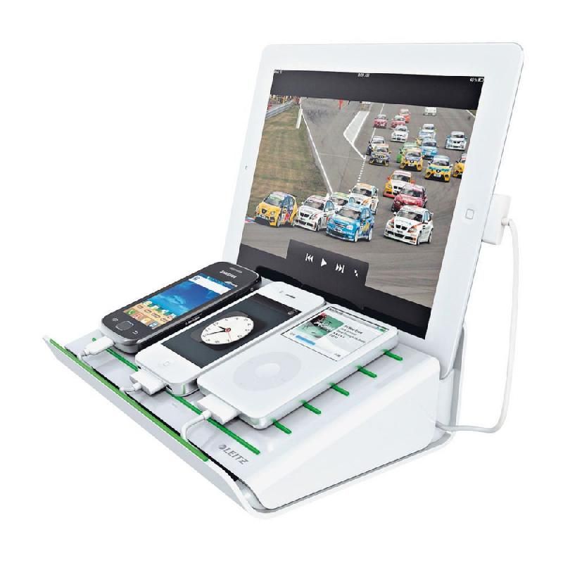 LEITZ MULTICHARGEUR DE BUREAU POUR APPAREILS MOBILES - BLANC