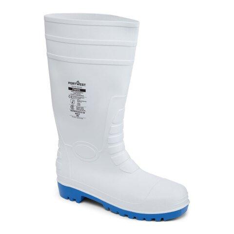 LOT DE 2 - PORTWEST FW95 BOTTES DE SÉCURITÉ WELLINGTON S5 BLANC - TAILLE 43