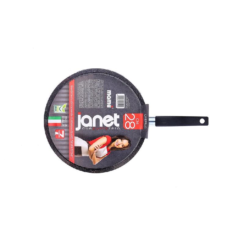 Crêpière Mamù, antiadhésive, en aluminium, sans PFOA, résistante aux rayures, fabriquée en Italie, Ø 28 cm - aluminium JANE2CREXXXXXX28_0