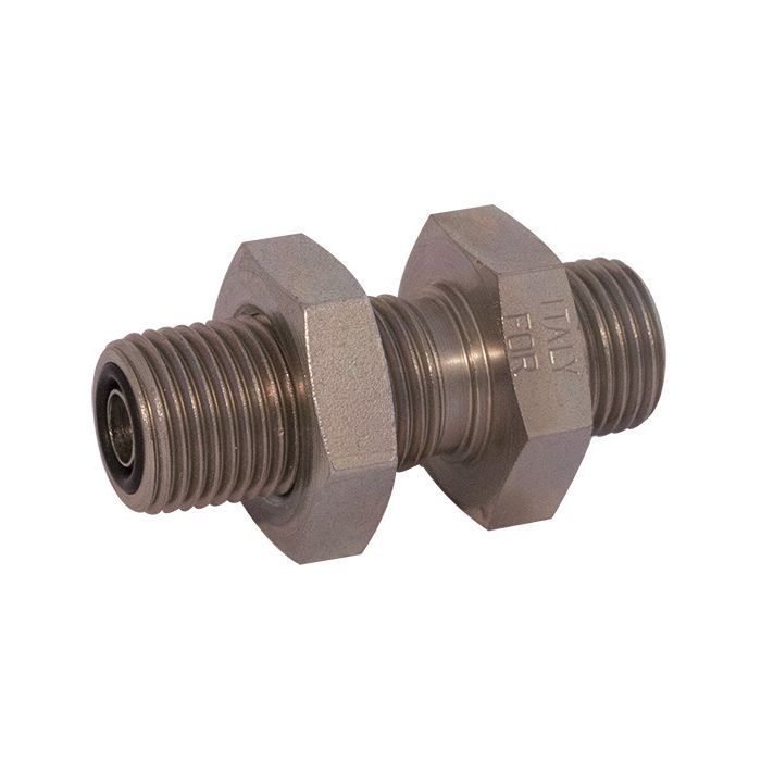 Raccord droit ORFS - cloison - Hydroscand - en acier_0