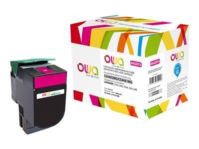 TONER REMANUFACTURÉ OWA - HAUTE CAPACITÉ - MAGENTA - POUR LEXMARK C544X2MG, C544X1MG