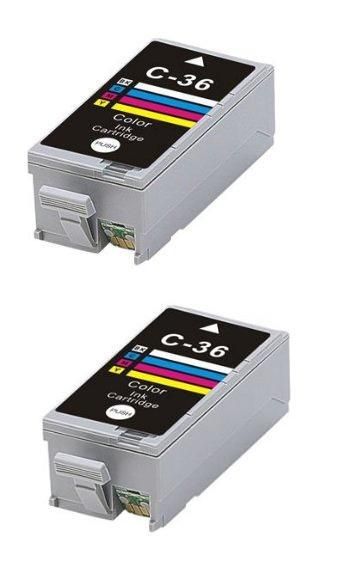 PACK DE 2 CARTOUCHES ENCRE COMPATIBLE CANON CLI36 COULEUR