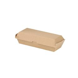 Packnwood FHC - 200Pcs - Boîte hot dog en carton kraft brun microcannelé -  208x75x70mm - marron en carton 210EATDOG241K_0