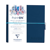 PAINTON À GRAIN CARNET COUSU 32F 19X19CM 250G - BLEU NUIT - LOT DE 2