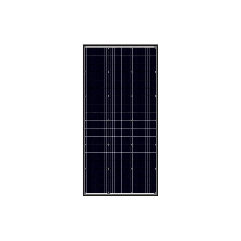Panneau solaire monocristallin Alcapower 160 W - Haut rendement 19 %, dimensions 1230 x 670 x 30 mm, résistant au vent et à la neige - noir 80591749_0