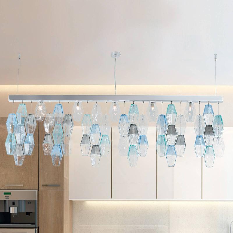 PATRIZIA VOLPATO SUSPENSION GLACE AVEC ABAT-JOUR EN VERRE DE MURANO