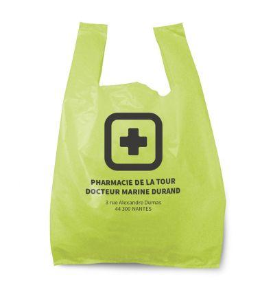 Pfssb1507 - Sac bretelle pharmacie 28x7x48 cm vert anis recyclable 50 mc - Bellepharma_0