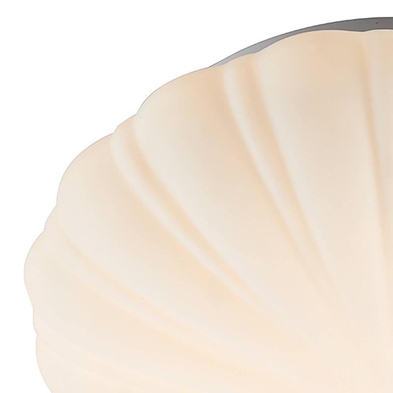 DÄR LIGHTING PLAFONNIER CAFE FLUSH SMALL EN VERRE BLANC OPALIN
