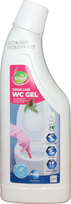 Pollet polgreen odor line wc gel wc detartrant parfum pin ecolabel 750ml_0