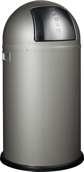 Poubelle publique Pushboy WESCO - Ø390 x H755 mm - 50L - Maillechort, acier galvanisé et inox_0
