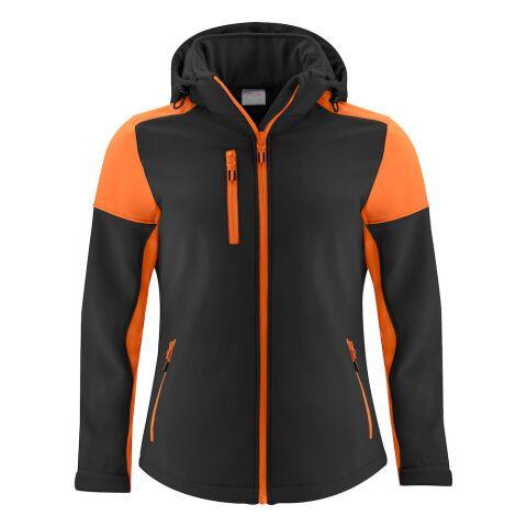 PRINTER PRIME PRIME VESTE SOFTSHELL FEMMES NOIR/ORANGE - TAILLE L