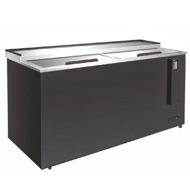Refroidisseur à bouteilles noir avec couvercle coulissant - 417 litres_0