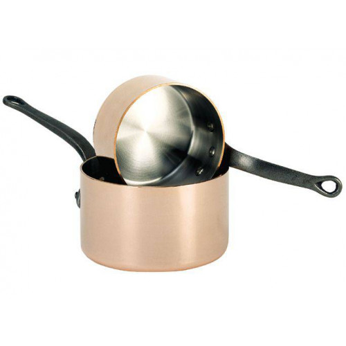SET DE 5 CASSEROLES EXTRA-FORTES EN CUIVRE INOX DE BUYER - Ø 120 À 200 MM