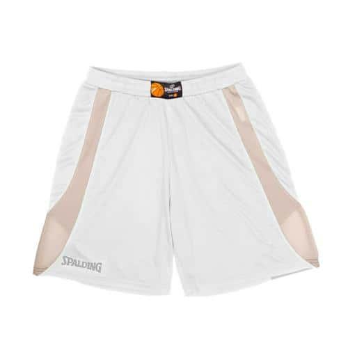 SHORT BASKET - SPALDING - JAM BLANC GRIS