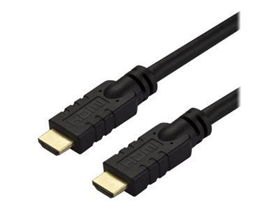 STARTECH.COM 10M(30FT) HDMI 2.0 CABLE, 4K 60HZ ACTIVE HDMI CABLE, CL2 RATED FOR IN WALL INSTALLATION, LONG DURABLE HIGH SPEED ULTRA-HD HDMI CABLE, HDR 10, 18GBPS, MALE TO MALE CORD, BLACK - AL-MYLAR EMI SHIELDING (HD2MM10MA) - CÂBLE HDMI - 10 M