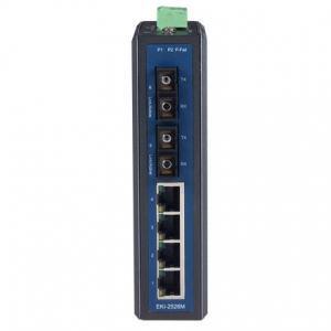 Switch industriel Rail DIN - 4 ports Ethernet 10/100Mbps + 2 ports Fibres mono-mode - Référence EKI-2526M-AE Advantech_0
