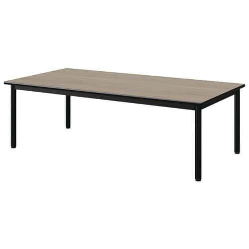 TABLE MALIBU 160X80 T1 4P STRA CHÊNE 1146/NOIR NOIR 9005
